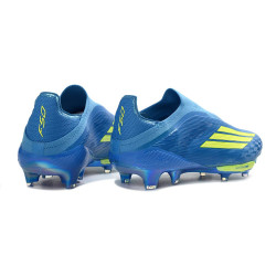 adidas F50+ Elite Laceless FG Fußballschuhe  X MESSI Blau Gelb