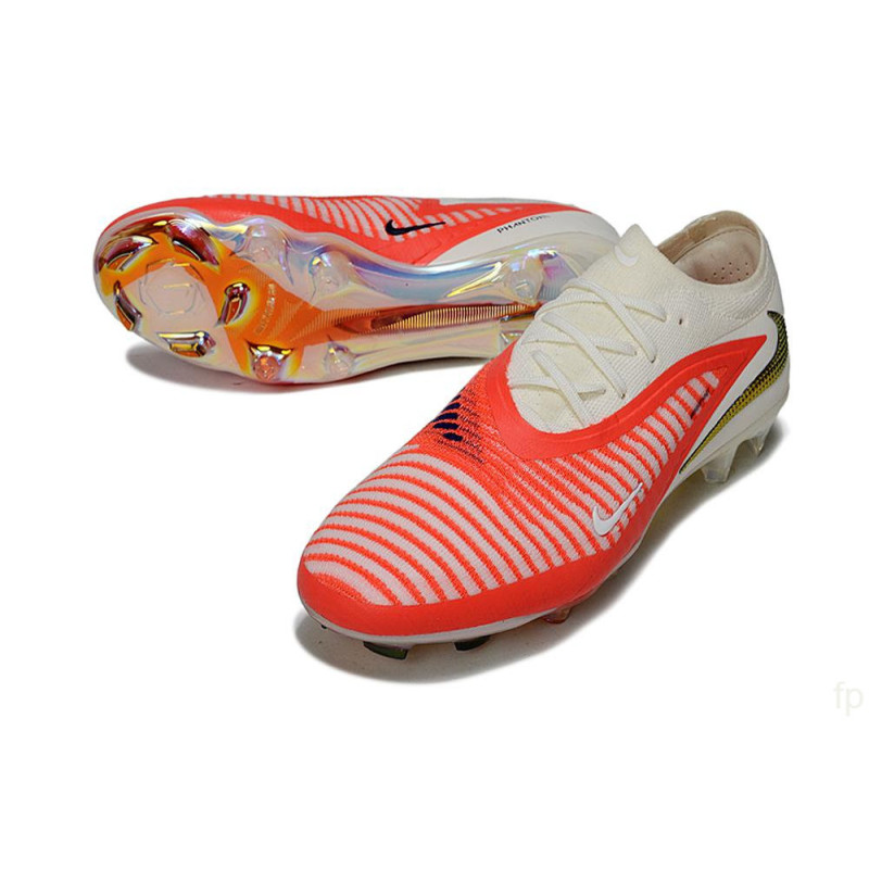 Fußballschuhe Herren Nike PHANTOM 6 LOW FG Rot Weiß