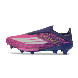 adidas F50+ Elite Laceless FG Fußballschuhe Lila Rosa Weiß