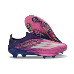 adidas F50+ Elite Laceless FG Fußballschuhe Lila Rosa Weiß