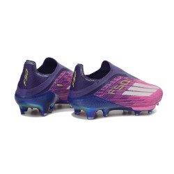 adidas F50+ Elite Laceless FG Fußballschuhe Lila Rosa Weiß