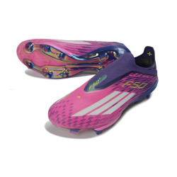 adidas F50+ Elite Laceless FG Fußballschuhe Lila Rosa Weiß