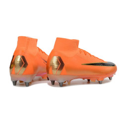 Fußballschuhe Nike Air Zoom Mercurial Superfly 10 Elite SG-Pro Orange Schwarz