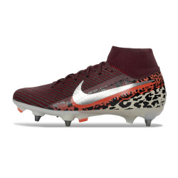 Fußballschuhe Nike Air Zoom Mercurial Superfly 10 Elite SG-Pro Bordeaux Silbern