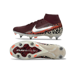 Fußballschuhe Nike Air Zoom Mercurial Superfly 10 Elite SG-Pro Bordeaux Silbern