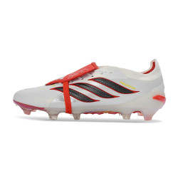 Fußballschuh adidas Predator Elite Tongue FG Weiß Rot Schwarz