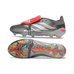 adidas Predator Elite FT 26 FG Fußballschuh Eisen Metallic Weiß Lucid Rot