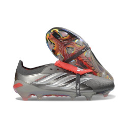 adidas Predator Elite FT 26 FG Fußballschuh Eisen Metallic Weiß Lucid Rot