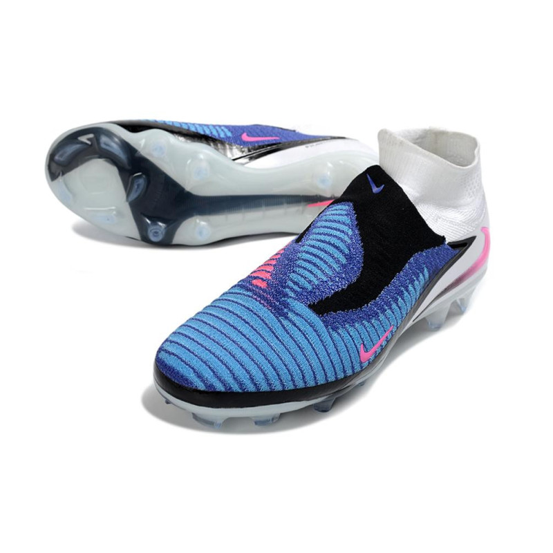 Nike Phantom 6 High Elite FG Fußball Schuhe Blau Weiß Rot